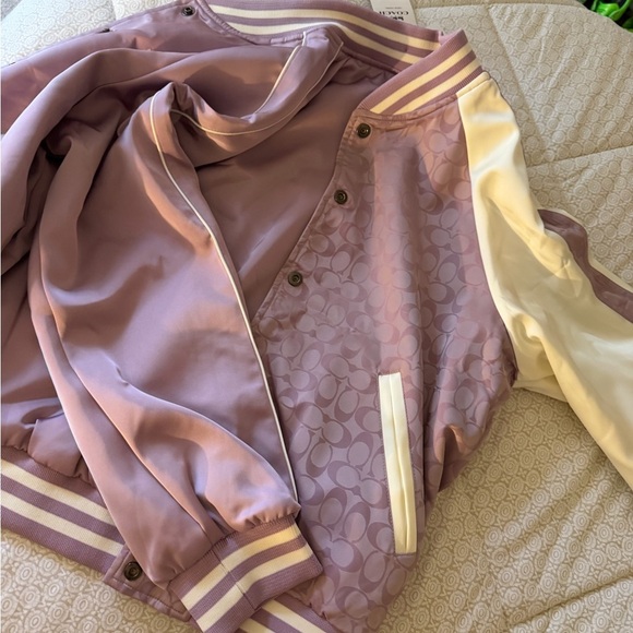 Coach Women's Light Purple Varsity Jacket Reversible - Picture 5 of 6